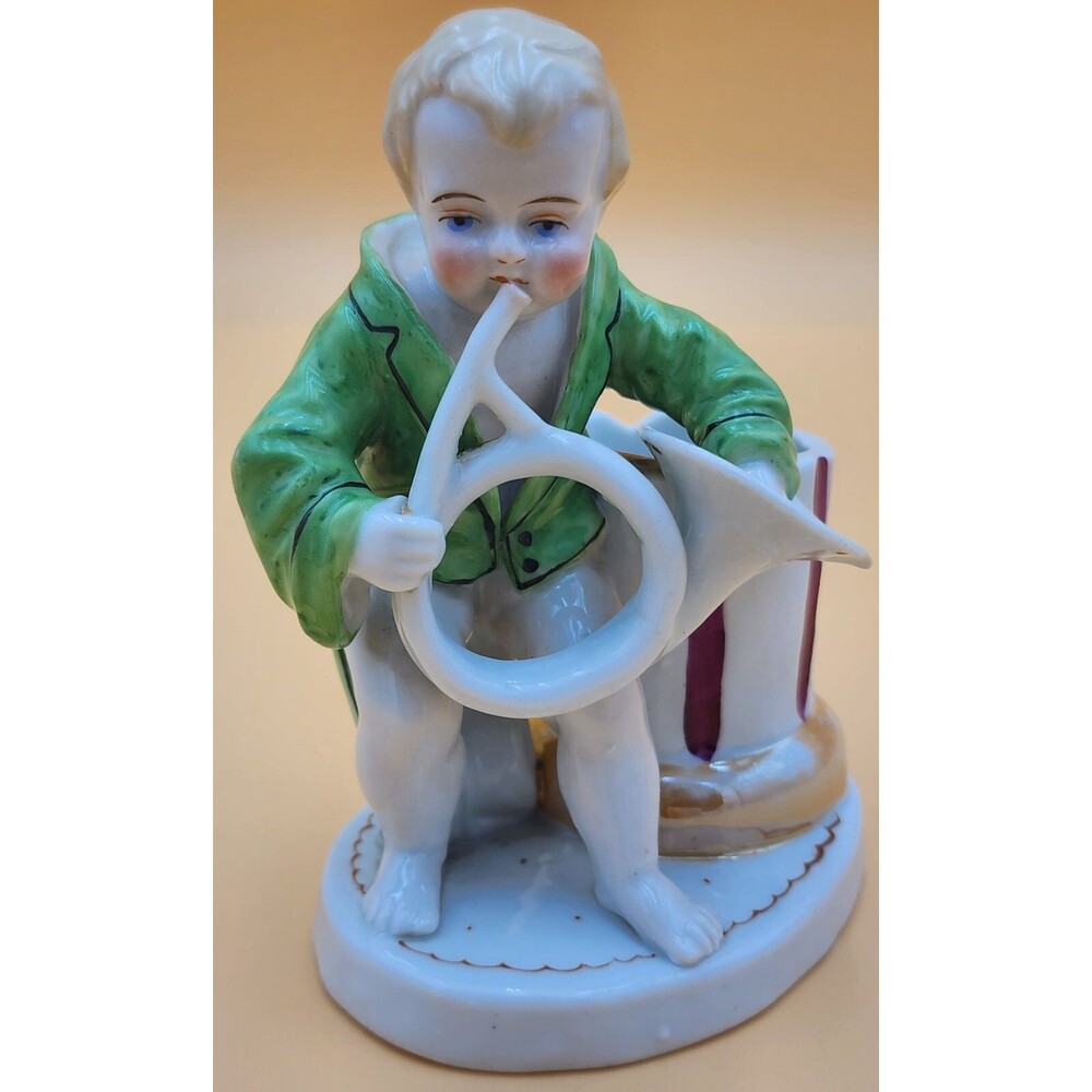 TWO Antique Porcelain Figurines ~ Wooden Match Holders ~ 1871 Written on bottom - Picture 13 of 16